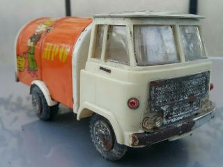 Vintage Toy Truck Garbage Cleaner Service Zbik Puma Friction Drive Poland Rare