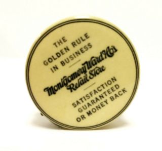 Rare Vintage Antique Montgomery Ward Retail Store Cloth Tape Measure