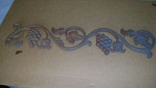 Vintage Cast Iron Architectural Salvage Ornate Garden Large Grape Wall Hanging