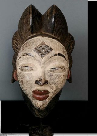 Outstanding Tribal Punu Maiden Spirit Mask - - Gabon