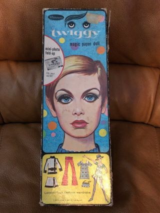 Vintage Rare 1967 Twiggy Magic Paper Doll Whitman Cut Model