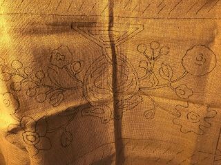 Antique Joan Moshimer " Wedding Rug " Hooked Rug Pattern W Cushing & Co 30 X 44