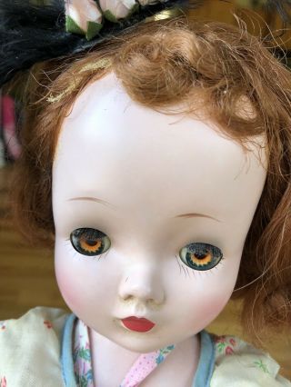 Vintage Madame Alexander 1950 ' s CISSY with Coloring RARE BROWN EYES 3