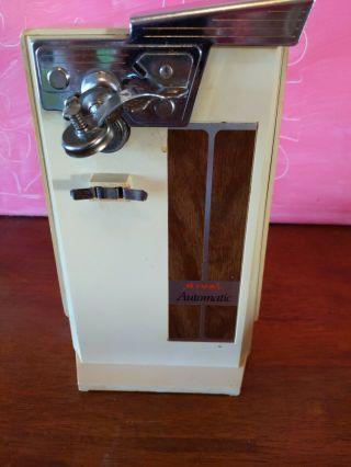 Rare Vintage Cream Rival Electric Stand Table Counter Top Can Opener Model 739