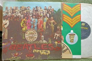 The Beatles Sgt.  Peppers Mono Orig 1967 1st Uk Press,  Insert Rare 12 " Lp Parlophone