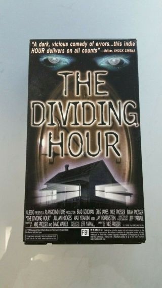 The Dividing Hour Vhs Tape Vintage Horror Ultra Rare Play Ground Films Signed