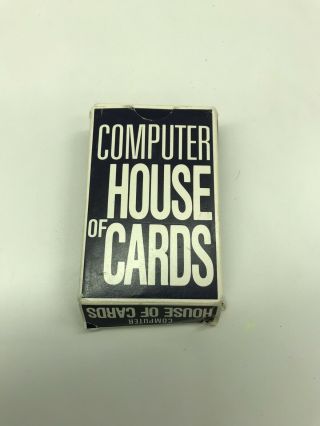 Eames Ibm Computer House Of Cards Rare.  Complete.