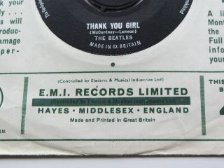 The Beatles Orig 1963 Uk 45 From Me To You Ex In Rare 2nd Instruments Sleeve