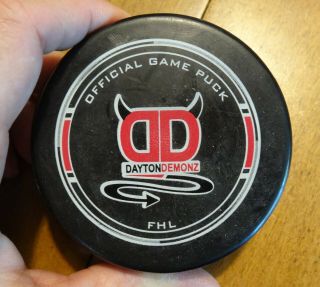 Dayton Ohio Collectible Hockey Team Rare Demons Hockey Rubber Puck