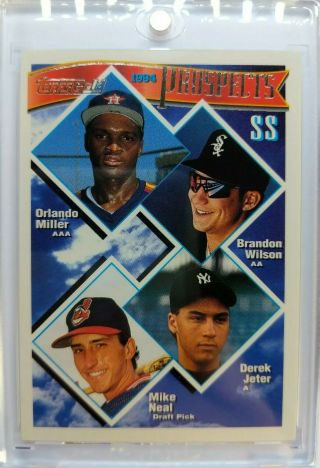 1994 94 Topps Gold Prospects Derek Jeter Rookie Rc 158,  Rare Parallel,  Yankees