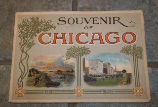 Antique Souvenir Of Chicago Picture Book 5 1/2 X 7 1/2 Chicago Il