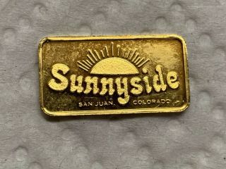 Rare Franklin Gold Mine 2.  7 Gram Pure 24k Solid Gold Bar - Sunnyside (co)