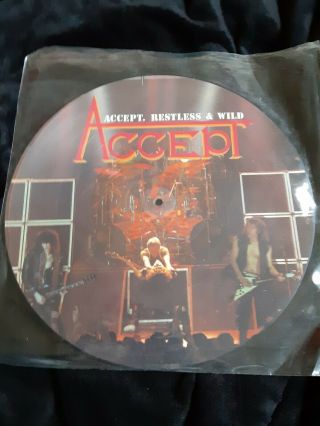 Accept Restless & Wild Picture Disc Vinyl Record Lp Hmi Pd6 Rare