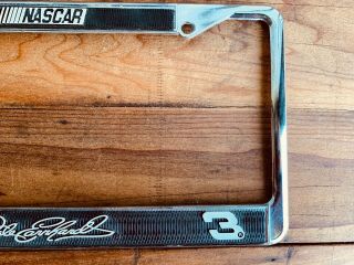 RARE Vintage Dale Earnhardt Sr 3 Metal License Plate Frame Nascar Signature Auto 3