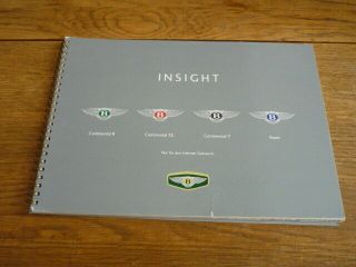 Rare,  Bentley Continental And Azure Insight Dealer Only Brochure