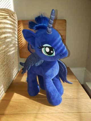 18 " Rare Limited My Little Pony Build A Bear Luna Moon Plush Unicorn Dark Blue