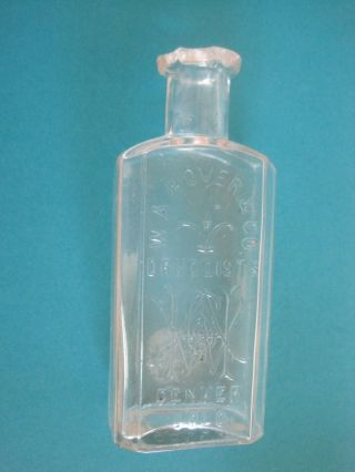 W.  A.  Hover & Co.  Bottle Druggists Denver Colorado Circa 4.  5 " 1890 - 1900
