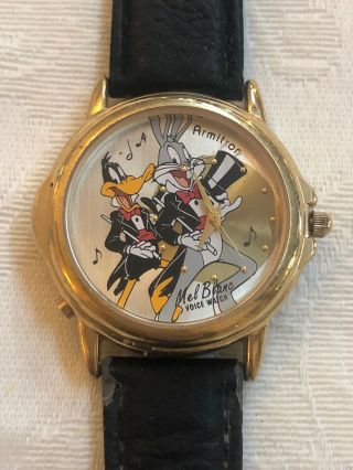 Vintage Armitron Bugs Bunny Daffy Duck Mel Blanc Voice Talk Watch.  Needs Battery