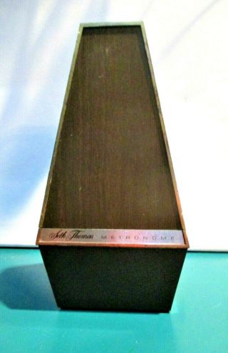 Vtg Seth Thomas Metronome De Maelzel Wood Grained Plastic Fine 8 " X4 " X3 "