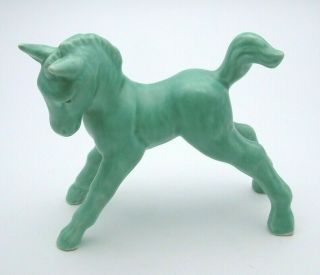 Rare Vintage Dark Green Sylvac Horse Figurine C.  1930 