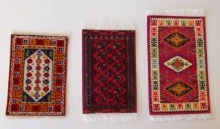 Lundby Dollhouse Vintage Rugs X 3 From Late 1960’s To 1970’s