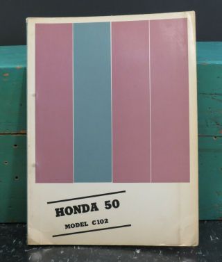 Honda 50 Parts List Model C102 4 - Stroke Motorcycle Vintage Book 1960s