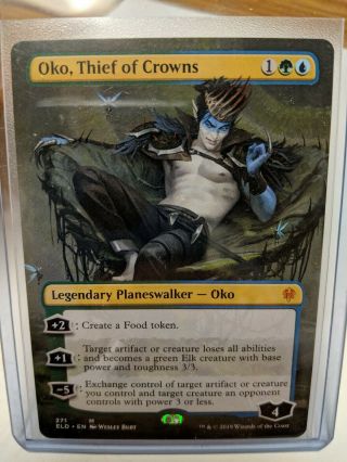 Oko,  Thief Of Crowns Borderless - Mythic - Magic: Throne Of Eldraine (mtg) Nm - M