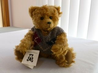 Vintage Hand Made Fully Jointed Teddy Bear By Harriet Reade 11 1/2 " 1990 