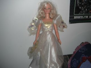 Vintage 1992 Mattel Life Size Barbie Angel Doll 38 " W/ Matching Child 