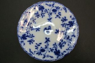Antique Flow Blue Plate,  8 3/4 " Dia,  English