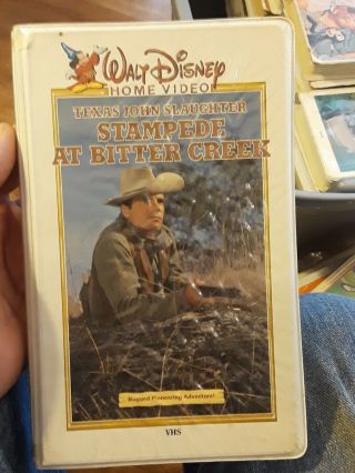 ⭐️rare⭐️ Vintage Texas John Slaughter Stampede At Bitter Creek Vhs Disney Home