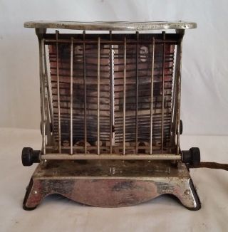 Antique Westinghouse Turnover Electric Toaster Patent 1914,  2 Slice,  1907 Switch