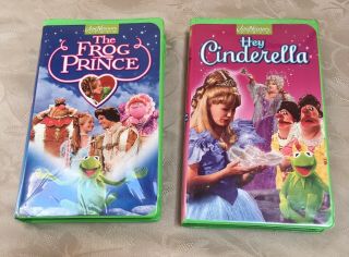 (2) Rare Muppets The Frog Prince & Hey Cinderella Kermit Jim Henson Vhs