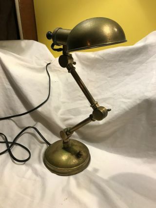 Rare Ef Chapman Pixie Brass Desk Table Lamp Adjustable Two Settings Vintage Look