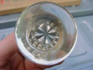 1 Antique Smooth Round Glass Door Knob - 2,  1/4