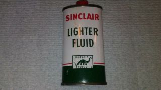 Rare Oil Can Sinclair Lighter Fluid York Ny Dino