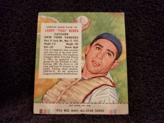 Very Rare 1954 Red Man 20 Yogi Berra W/tab,  York Yankees,  Look