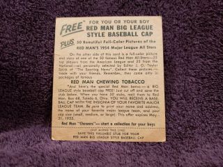 VERY RARE 1954 Red Man 20 Yogi Berra W/TAB,  York Yankees,  LOOK 2