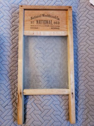 National Washboard Co.  No.  863.  The Glass King.  Lingerie Washboard.