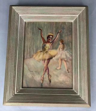 Vintage Mid Century Framed Royal Ballet Print By Artist Fried Pal