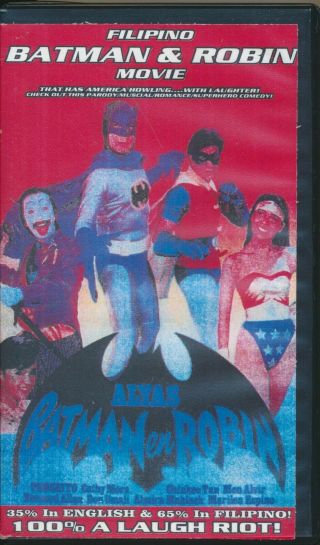 Alias Batman And Robin Wild Filipino Superhero Nonsense Convention Tape Rare Vhs