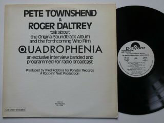 The Who Pete Townsend & Roger Daltrey Talk About Quadrophenia - Rare Us Promo Lp