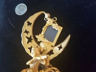 Kirks Folly Very Rare Small Golden Picture Frame W Angel Playing