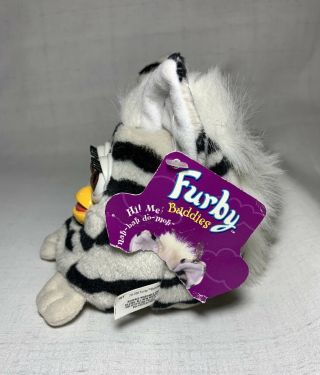 Furby Buddies DOWN PLEASE Bean Bag Plush ZEBRA 1999 Vintage Toy Rare 2
