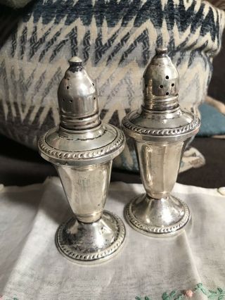 Vintage Duchin Weighted Sterling Silver Salt Pepper Shakers Shaker Set