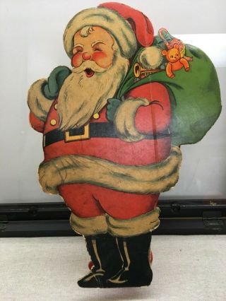 Rare Vintage Antique Christmas Santa Figure Cardboard Candy Box