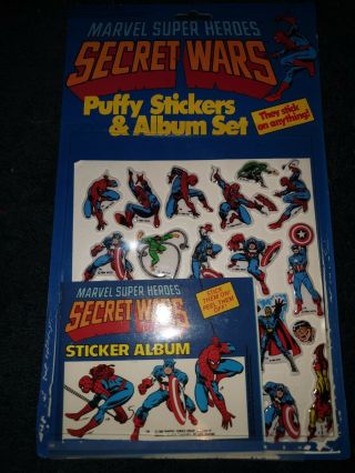 Secret Wars Puffy Stickers And Album Set Rare Jar To Find
