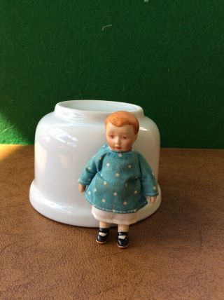 Vintage Antique Dollhouse Miniature Doll 3.  5” Cute Boy Doll