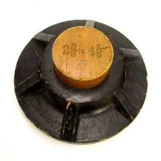 Round Partially Black Painted Wood Morse Bros Foundry Casting Pattern Industrial