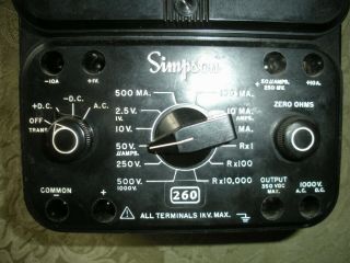 Simpson 260 Analog Volt Ohm Meter 